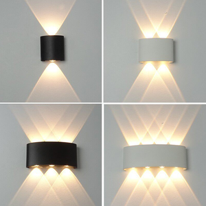 โคมไฟติดผนังภายนอกสีดำ COB LED 6W IP65 อะลูมิเนียม ขนาด 100x100x200 มม. สำหรับสวนวิลล่า - Product Image 3