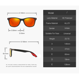 Unisex TR90 Polar ized Square Sonnenbrille 100% UV-blockierende Sport brille für Golf Wandern Sommer-Unisex Style - Product Image 5