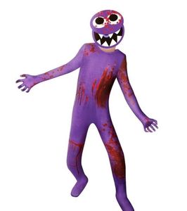 Mehrfarbige Karneval Halloween Party Lustige Kostüme Kinder Blau Monster Kostüm Rob <span class=keywords><strong>Lox</strong></span> Spiel Strumpfhose Onesie Regenbogen Freund Overall - Product Image 4