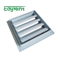 Grille d'aération extérieure carrée en aluminium, couleur personnalisée, à ressorts amovibles, étanche à la pluie, pour la ventilation des bâtiments commerciaux
