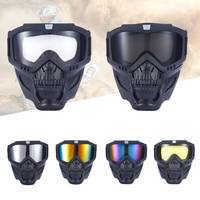 Masque intégral de moto avec lunettes, anti-poussière, demi-casque, nouvelle mode, lunettes tactiques de route, lunettes de soleil sport UV400 anti-rayures