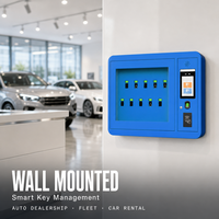 Boîte de gestion de clés murale étanche avec serrure électronique, couleur et taille personnalisables, pour concessionnaires automobiles et flottes de voitures de location, avec affichage LED
