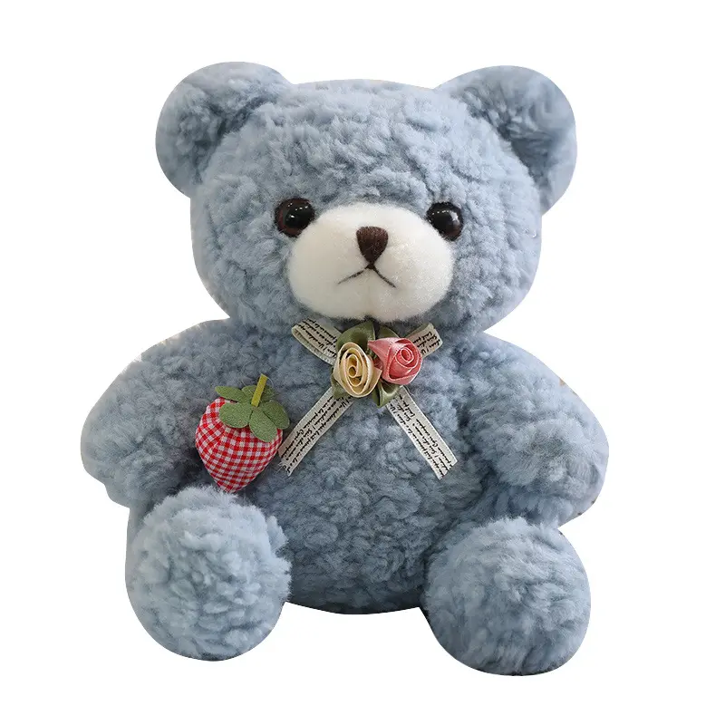 2024 뜨거운 판매 귀여운 활 테디 베어 봉제 장난감 박제 동물 작은 곰 봉제 인형 도매 어린이 생일 선물
