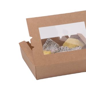 Carpetas de papel recubiertas biodegradables Contenedor de comida rápida para llevar con revestimiento de PE para Fideos y <span class=keywords><strong>ensaladas</strong></span> Envasado de alimentos - Product Image 5