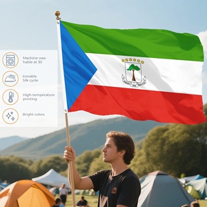Bandera Promocional de Gran Tamaño Impresa Digitalmente 90x150cm, Bandera Personalizada de Guinea Ecuatorial, Bandera Nacional de Guinea Ecuatorial, Poliéster - Product Image 4