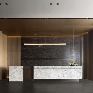 Newstar nhà máy trực tiếp bán đá cẩm thạch đá vôi quầy bar bàn tiếp tân cho Thẩm mỹ viện - Product Image 6