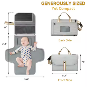 Bolsa de Viaje para Cambiar Pañales de Bebé con Bolsillo para Toallitas, Diseño Inteligente, Tapete de Cambio Portátil - Product Image 2