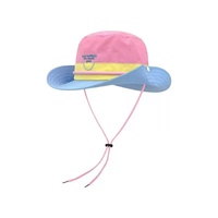 Chapeau Bob Boonie à Large Bord Personnalisé, Protection UV Extérieure, Sangle Mentonnière Réglable, Bicolore, pour Fête, Adultes, Pêche, Randonnée, OEM