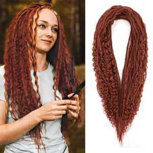 Sharopul Wavy Dreadlocks合成ダブルエンドドレッドロックエクステンションハンドメイドレゲエヘアヒップホップスタイルソフトドレッドロックエクステンション