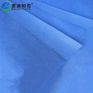 Produsen kain bukan tenunan dibuat tahan air hidrofobik bahan baku kain Nonwoven medis