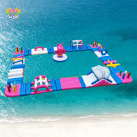 Parc aquatique gonflable d'été en PVC pour enfants, usage commercial et scolaire, jeu aquatique durable, vente chaude