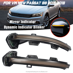 Passat B8 변형에 대한 2015-2020 VW Arteon 새로운 동적 깜박이 LED 방향 지시등 거울 블루/옐로우/화이트