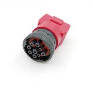 Câble de diagnostic automobile SOAR SAE J1939 9 broches femelle vers OBD2 16 broches femelle en cuivre, convertisseur 12V/24V robuste avec boîtier PVC IP66 - Product Image 2