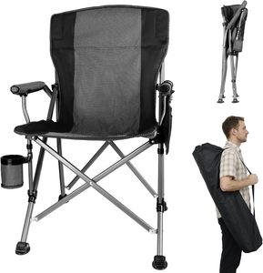 Chaise de camping pliable légère et portable, idéale pour la plage et la pêche, avec porte-gobelet et sac de transport – Vente en gros - Product Image 1