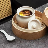 Pot de stockage d'aliments en céramique micro-ondable écologique couvercle de marmite à ragoût récipient de cuisine compatible avec le camping et le jardinage