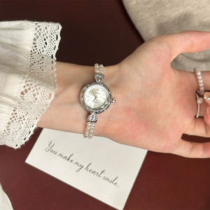 Nouvelle <span class=keywords><strong>montre</strong></span>-<span class=keywords><strong>bracelet</strong></span> Timetti en perles fines, style rétro, luxe léger, exquise, pour <span class=keywords><strong>femme</strong></span>, avec cadran à aiguilles et petit mouvement à quartz - Product Image 5