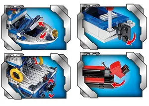 WOMA TOYS C0607 <span class=keywords><strong>Ensemble</strong></span> de jouets de bateau de <span class=keywords><strong>patrouille</strong></span> de police pour enfants avec caractéristiques de jeu pour les forces de l'ordre - Product Image 2