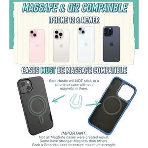 محفظة بطاقات ائتمان مغناطيسية مخصصة من الجلد الصناعي بتصميم بسيط لهواتف آيفون مع تقنية RFID وحافظة بطاقات نحيفة متوافقة مع MagSafe - Product Image 4