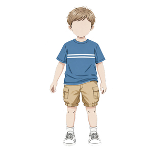 Haute qualité enfants Denim Shorts garçon été haute rue Hiphop vêtements de travail à la mode couleur personnalisée vêtements pour enfants - Product Image 6