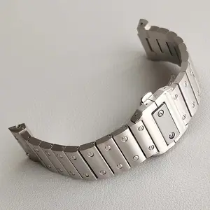 Tali jam tangan baja tahan karat kualitas tinggi untuk Caitier San-tos XL sakelar cepat tali jam adaptor logam 23mm