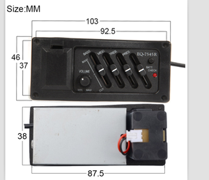 EQ 7545R吉他前置放大器拾音器4波段吉他声学Eq，输出6.5毫米 - Product Image 6