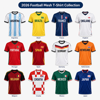 Herren Sommer Fußball-Fan T-Shirt aus Polyester/Baumwolle, Regular Fit, Kurzarm, Individuelles Frontlogo, UV-Schutz, Atmungsaktiv, 200g Schwergewicht