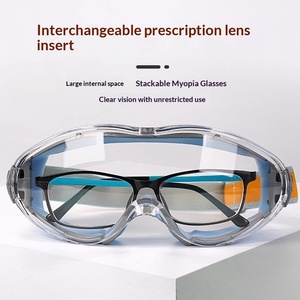 Lunettes de sport de sécurité transparentes HD anti-UV, étanches et anti-buée, à grande monture, pour la conduite et le ski, vente en gros - Product Image 2