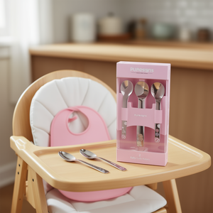 PureSigns Baby Cutlery Topis Juego de 2 piezas de cucharas de acero inoxidable para bebés - Product Image 3