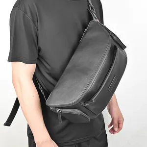 Hochwertige schwarze Brusttasche vielseitige Cross-Body-Tasche langlebige Herren-Kamera-Tasche mit einzigartigem Design