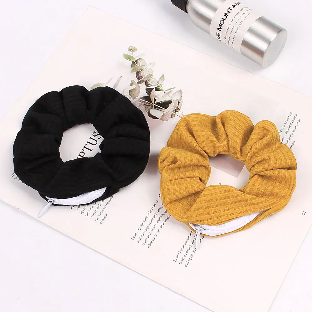 Diskon Besar Scrunchies 2020 Saku Besar Ritsleting Scrunchies Rambut