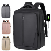 Mochila para Portátil al por Mayor, Gran Capacidad, Impermeable, Ligera, Mochila de Viaje para Computadora con Puerto USB, Mochila de Viaje para Estudiantes