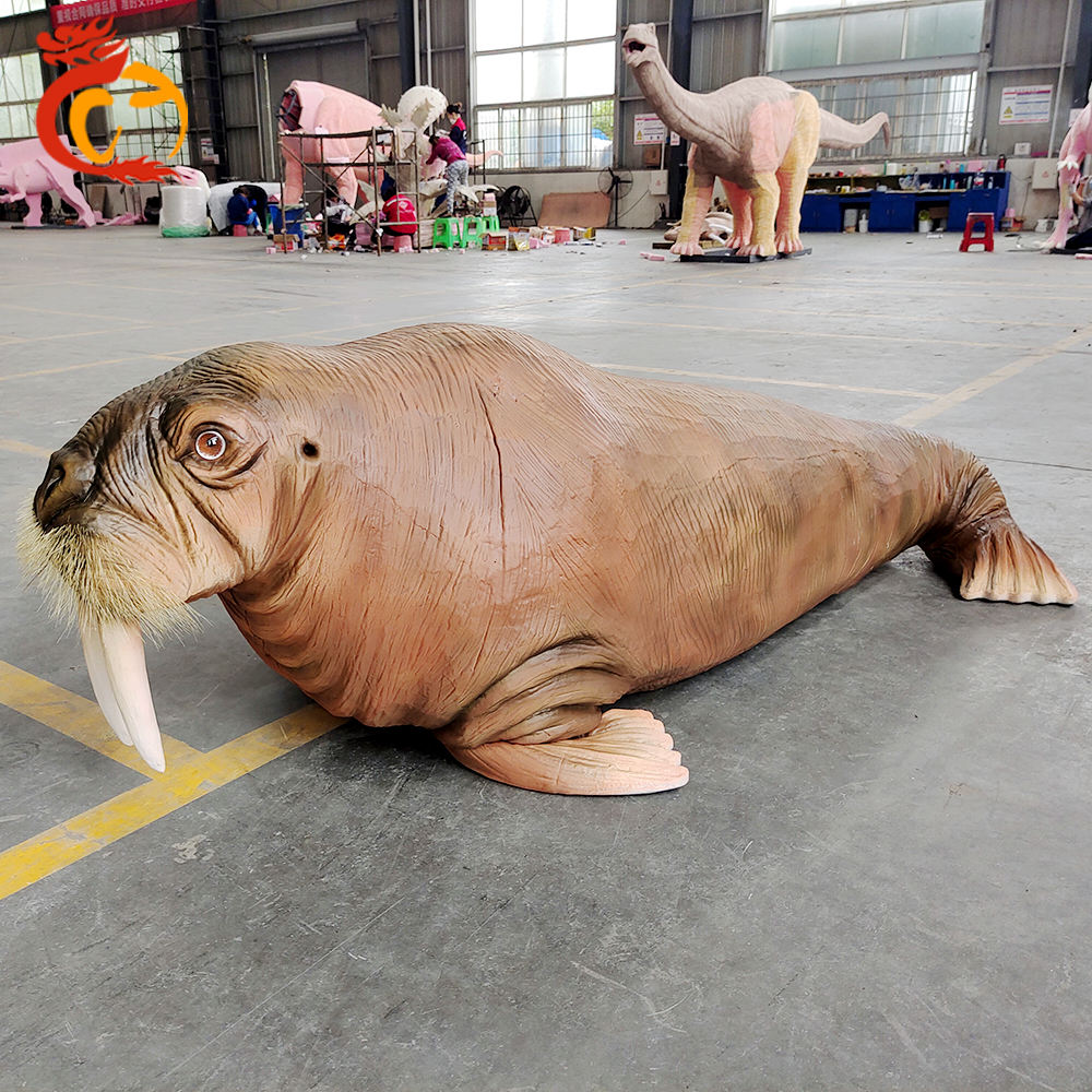 Customized Amusement Animatronic Walking Walrus Costume