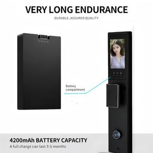 Cerradura Inteligente para Puerta con Videoportero, Reconocimiento Facial 3D, WiFi, Zigbee, Huella Dactilar y Cámara, Compatible con Puertas de Madera, Marca Ai Tuya - Product Image 6