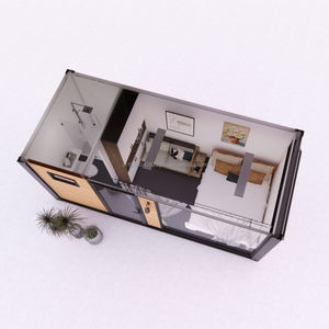 حاوية منزل متنقل مسبق الصنع 20 قدمًا ، غرف نوم فيلا مسبقة الصنع قابلة للتوسيع للعيش في الهواء الطلق ، فندق حاوية شحن مشحونة - Product Image 4