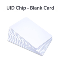 Carte RFID NFC 13,56 MHz en PVC blanc, étanche, pour partage de code QR, carte de visite numérique, contrôle d'accès