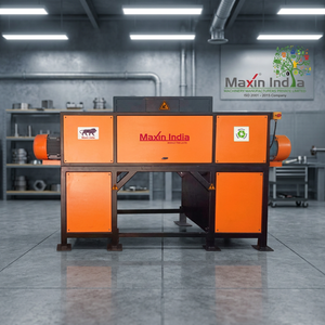 Broyeur de plastique de luxe en PRV à double arbre semi-automatique 500 kg/h, machine de recyclage électrique pour l'industrie - Product Image 1