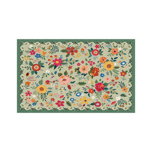 Alfombra de baño floral rectangular de tierra de diatomeas absorbente y antideslizante para baño - Product Image 1
