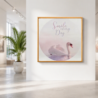 Décoration d'intérieur de style moderne et luxueux, peinture sur toile 3D en relief de cygne blanc, peinture à l'huile animale peinte à la main, art mural suspendu