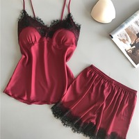 Ensemble deux pièces en soie glacée pour la maison, best-seller sexy de l'été