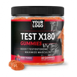 Gomitas de Alta Calidad Test X180, Potenciador de Testosterona con Hierba de Cabra en Celo, Tribulus Terrestris, Fenogreco, Maca Negra - Product Image 1