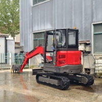 Excavator Crawler Fullwin 4000kg Mesin Kubota 11.8kW Kabin 0.025m3 Bucket Kedalaman Penggalian 2200mm Konstruksi Pemindahan Tanah