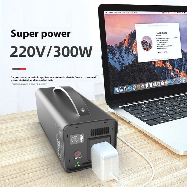 200W 30000mAh Portable Power Bank with Car Jump Starter - Outdoor Power Station for Camping Truck Emergency Use