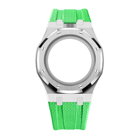 Boîtier de conversion de montre en acier inoxydable 316L pour Royal Pop avec bracelet en caoutchouc FKM, kit de transformation de montre de poche en montre-bracelet