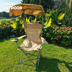 Folding Chair Oxford Cloth with Outdoor Portable Sun Shade Fishing Chair with Tent Umbrella Beach Chairs - Product Image 6