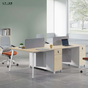 Lysun mobilya açık modüler iş istasyonu ergonomik ve cabrio MFC ofis personeli çalışma masası için 2 <span class=keywords><strong>4</strong></span> 6 8 kişi - Product Image 2