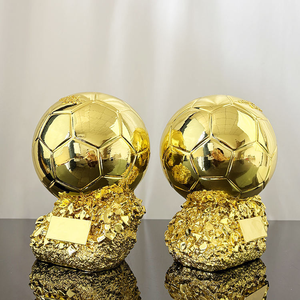 Balón <span class=keywords><strong>de</strong></span> fútbol <span class=keywords><strong>de</strong></span> resina dorada, Premio trofeo <span class=keywords><strong>de</strong></span> evento - Product Image 2