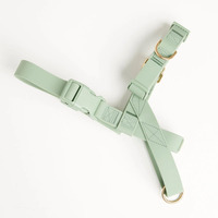 Harnais pour chien en PVC souple imperméable et élégant avec poignée en laiton massif réglable pour la formation et le confort