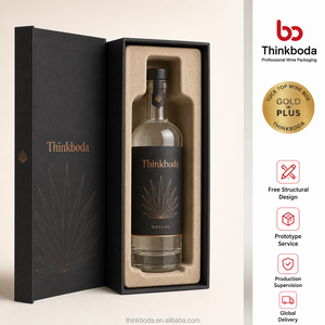 Caja Rígida Impresa Personalizada Premium para Botellas de <span class=keywords><strong>Mezcal</strong></span> con Inserto Personalizado para Promoción de Marcas de Licores de Agave - Product Image 1