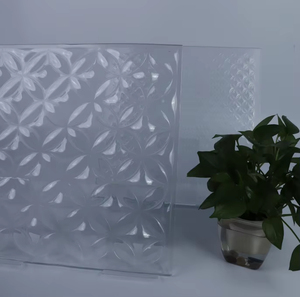 Panel de Vidrio Decorativo con Patrón Floral, Rectangular, Moderno, para Montaje en Pared, Vidrio Figurado Sólido, Alta Transmitancia de Luz - Product Image 6