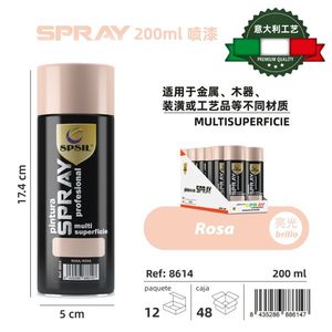 Vernice Spray Multisuperficie Rosa Brillante 200Ml per Metallo, Legno e Artigianato - Product Image 3
